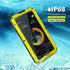 Beasyjoy iPhone X Case, Heavy Duty Metal Cover with Screen, Waterproof Shockproof, Military Grade Protection, Yellow,