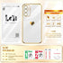 LeYi Galaxy A15 5G Case: Cute Luxury Soft TPU, Tempered Glass Protector & Full Camera Lens Protection, White.