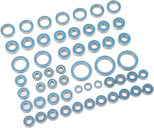 Phefop 55PCS 1/10 RC Car Bearings, Steel Sealed RC Ball Bearings Kit Remote Control Replace Parts for Remote Control