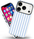 flewfun 17 Magnetic for iPhone Pro Case Cute Stripes Phone Case, Shockproof Slim TPU and Hard PC Protective Phone Cover