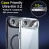 6 Pack 9H+ 17 Ferilinso Camera Lens Protector for iPhone Air Accessories, Phone Case Friendly, Air Tempered Glass