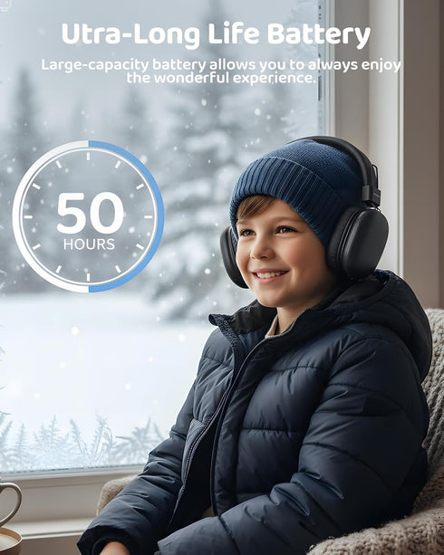 85dBA, 5.4, 50H awatrue Kids Bluetooth Headphones, Over-Ear Wireless Headphones with Microphone, Safe-Volume Bluetooth