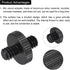 MECCANIXITY Mic Stand Adapter, 1/4-20 Male to Male Camera Screw Thread Adapter for Microphone Tripod Stand (Black, 2