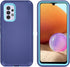 Asuwish Phone Case for Samsung Galaxy A32 4G, Blue Hybrid Rugged Cover with Tempered Glass Screen Protector