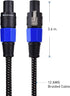 Cable Matters Premium Braided 12AWG Speaker Cable 6 ft Compatible with Speakon NL4FC Port