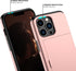 iPhone 13 Pro Case - Nvollnoe with Card Holder Heavy Duty Protective Dual Layer Shockproof - Rose Gold