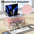 gianotter 2-Tier Metal Monitor Stand Riser, Desk Accessories & Workspace Organizers for Office Supplies, Rose Gold