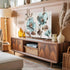 Singingin 32 Inch, Victorian Style Broccoli Butterfly TV Dust Cover Blue Flowers Plant Computer Monitor Cover Dustproof