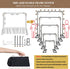 8.2FT 2 Balloon Arch Stand, Square Wedding Arch Frame, Metal Black Heavy Duty Backdrop Adjustable Stand, Extra Clamps