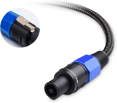 Cable Matters Premium Braided 12AWG Speaker Cable 6 ft Compatible with Speakon NL4FC Port