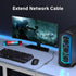 Ethernet Extender 10Gbps, 2 Pack Ethernet Coupler for Cat8 Cat7 Cat6 Cat5 Cable, 328ft Long Distance Extend, Aluminum