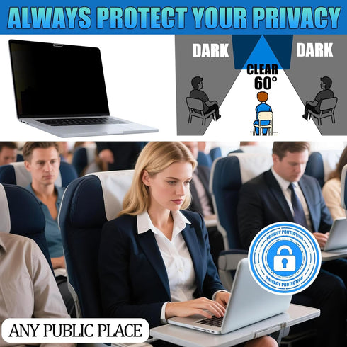 Privacy Screen Protector for MacBook Air 13 Inch (2018-2021, M1), Removable Laptop Privacy Screen Shield