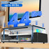 2-Tier AUPSEN Wood Computer Monitor Stand Riser, Black Desk Organizer with Drawer, Pen Storage & Phone Holder Office