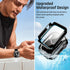 Goton Waterproof Case for Apple Watch 44mm SE (2nd Gen), Tempered Glass Face Cover, Black