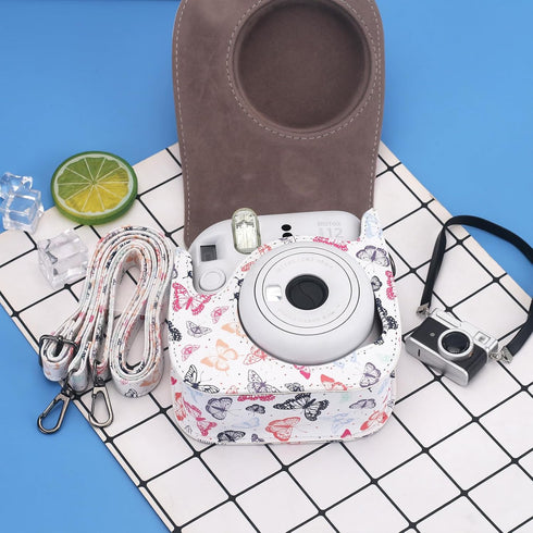 Frankmate Protective Case for Fujifilm Instax Mini 12, 11, 9 Instant Film Camera with Adjustable Strap