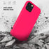 ZUSLAB Nano Silicone Case for iPhone 12 Pro Max - Shockproof Bumper Soft Full Protection Cover, Neon Pink