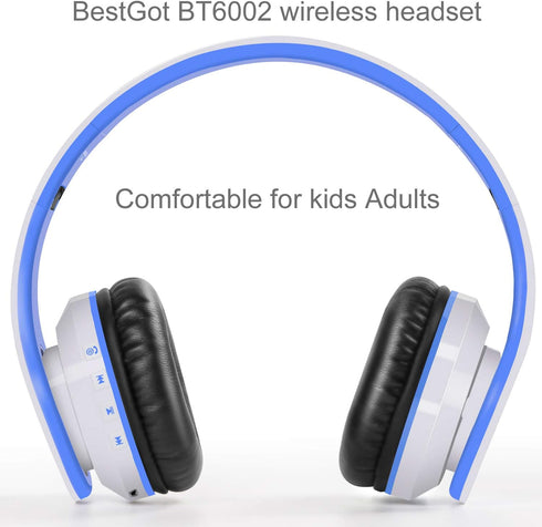 2024 Kids Bluetooth Headphones BT6002 - Wireless Headset for School, Foldable, 18 Hours for PC/Phone/TV.