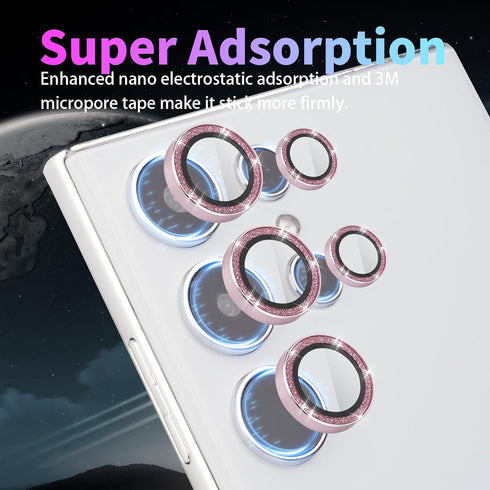 Zevytop S24 S24 Camera Lens Protector for Samsung Galaxy Ultra, Individual Tempered Glass Lens Cover with Installation