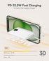 Mini Portable Charger 10000mAh for iPhone, Small PD 22.5W Fast Charging Power Bank with Built-in Cables, USB C Slim