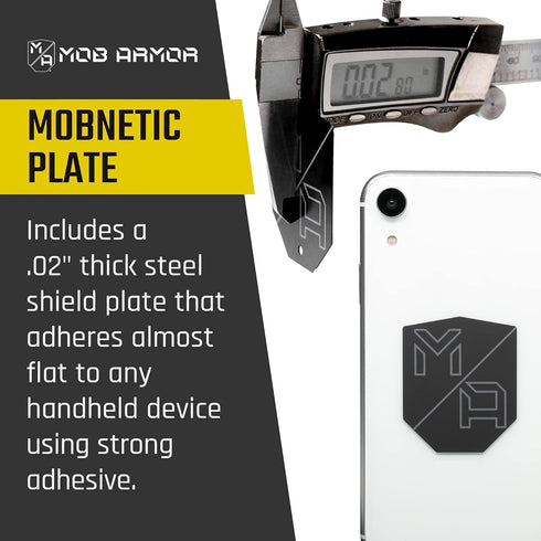 Mob Armor MobNetic Plate - Magnetic Phone Mounting Plate, 0.02inch Thick Metal, Compatible with iPhone & Android