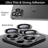 iPhone 12 Pro, 12 Mini Camera Lens Protector - 2 Sets Tempered Glass Cover with Metal Ring, Case Friendly (Black)