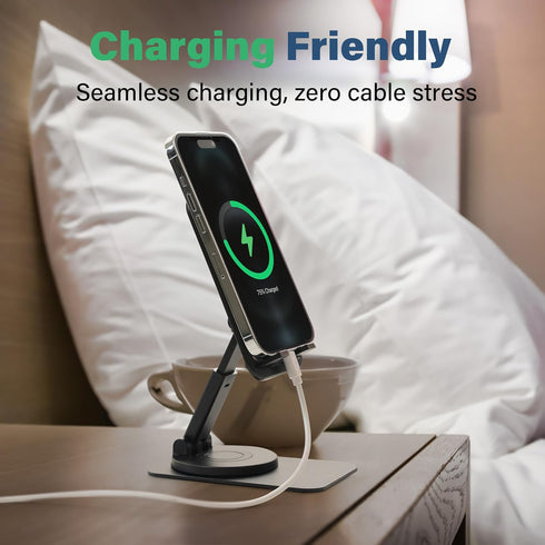 SenseAGE Rotatable Cell Phone Stand, Adjustable Folding Cell Phone Stand for Desk, Home Office Mobile Stand, Desktop