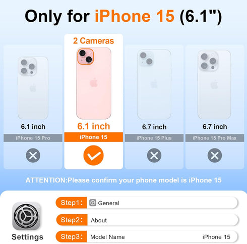 WIFORT Waterproof Case for iPhone 15, 360 Full Body Shockproof Protection, IP68 Underwater, Translucent Matte Cover