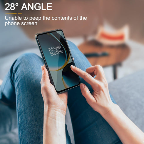 OnePlus Nord N30 5G Privacy Screen Protector 2 Pack - Ultra HD Anti-Spy Tempered Glass, 9H Scratch-Resistant, Easy