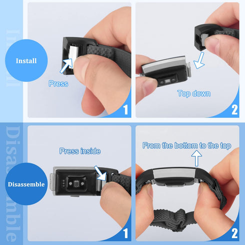 Elastic Bands for Fitbit Charge 2, Adjustable Stretchy Soft Nylon Solo Loop Replacement Strap for Women Men