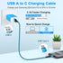 USB C Charger Cable Fast Charging 3 Pack 3ft, for Samsung Galaxy Z Fold 6, iPhone 15 Pro Max, 3.1A Car USB A to C
