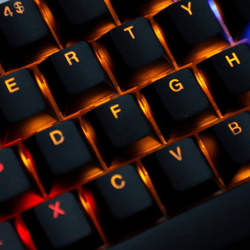 Black White Cherry Profile PBT Double Shot 104 108 ANSI ISO Top Print Shine Through Translucent Backlit Keycap for MX