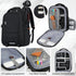 Professional Camera Backpack for DSLR SLR, Waterproof with Rain Cover, Large Capacity Photography Case, Black