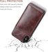 KIHUWEY Wallet Case for iPhone Xs Max - Leather Kickstand with Credit Card Holder, Shockproof Protective Cover (Brown)