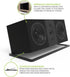 Kanto S10 Low-Profile Angled Sound Bar and Center Channel Speaker Stand for Home Theater, Black