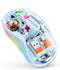 Unique Transparent Bluetooth Mouse with USB & Type-C Receivers, Small Portable Wireless Rechargeable Mice for MacBook,