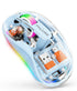 Unique Transparent Bluetooth Mouse with USB & Type-C Receivers, Small Portable Wireless Rechargeable Mice for MacBook,