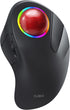 Nulea M505B Wireless Trackball Mouse - Rechargeable Ergonomic RGB Rollerball Mouse, 5 Adjustable DPI, 3 Device