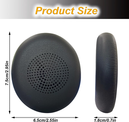 Replacement Earpads for Jabra Evolve2 65 (65MS 65UC USB)/Evolve2 40 (40UC 40MS USB)/Elite 45h Headphone Ear Pads with