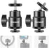 NEEWER Mini Ball Head with Cold Shoe & 1/4” Screw, 2 Pack, 360° Swivel 90° Tilt Ballhead Camera Mount Adapter