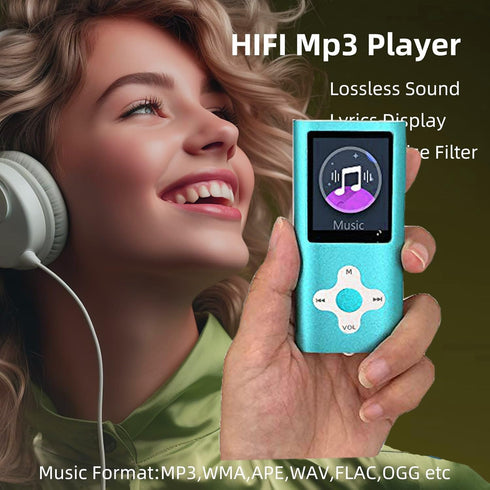 Xidehuy Mp3 16 Viewer/1.8 Player,Music Player with a GB Memory Card Portable Digital Music Player/Video/Voice Record/FM