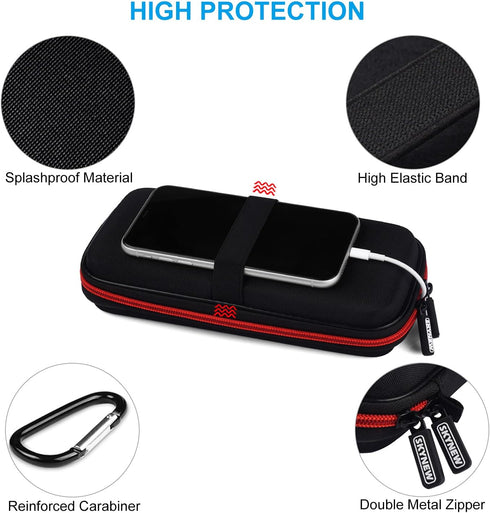 Power Bank Hard Travel Case Medium Compatible with RAV Power, Anker, INIU, Miady, Black