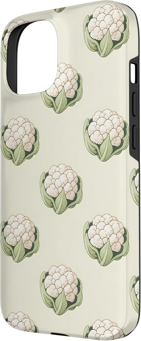 Cauliflower Pattern Art Cases 15 Cauliflower Boho Vegetable Pattern Motif Case for iPhone