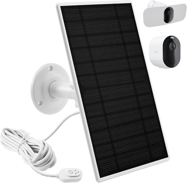 Solar Panel Charger for Arlo Camera, Compatible with Pro 4, Pro 5S, Pro 3, Ultra 2 & Ultra Cameras, 13ft Cable