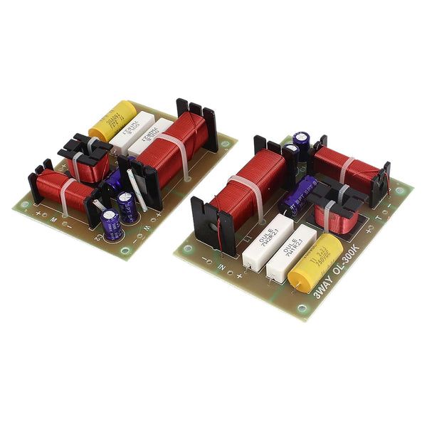sourcing map uxcell 2 x 180W 3-Way Audio Crossover Filters Frequency Divider Speaker 850/4800