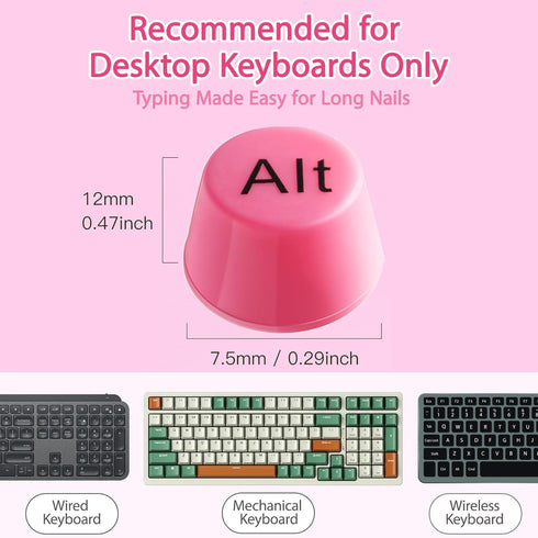 64 64PCS) Pcs Keyboard for Long Nails with Letters, Self-Adhesive Keyboard Stickers for Long Nails, Typing Aid