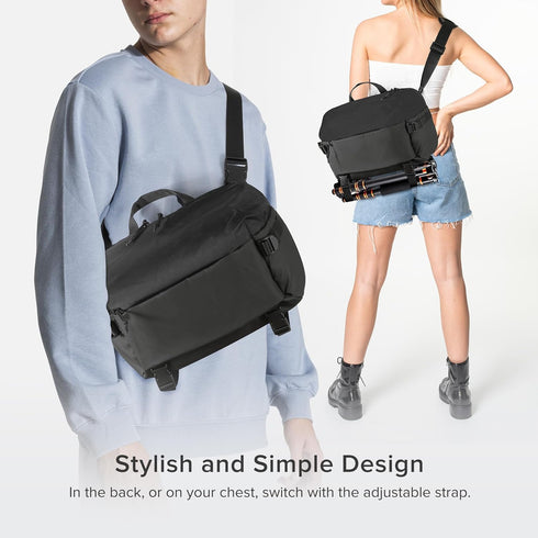 Waterproof Crossbody Camera Sling Bag with Tripod Holder, Compatible with Canon/Nikon/Sony/Fuji DSLR/SLR/Mirrorless
