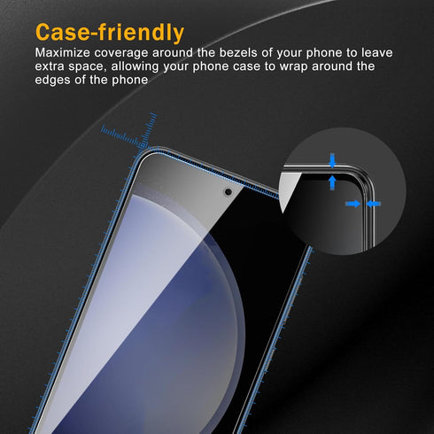 3 Pack Privacy Screen Protector for Samsung Galaxy S23 FE with Camera Lens Protector, Anti-Scratch