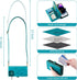 MInCYB iPhone 13 Wallet Case with Card Holder (12 Card Slots), PU Leather, Wireless Charging, Shockproof, Blue