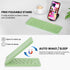 Mini Foldable Bluetooth Keyboard - Portable Wireless Full Size Keyboard (Sync Up to 3 Devices), Ultra-Slim Aluminum Travel Folding Keyboard for iPhone iPad Mac Android Windows iOS (Green)