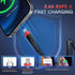 Apple MFi Certified Short iPhone Charger Cable 3 Pack, 1Ft Lightning Charging Cord, Fast 2.4A for iPhone Data